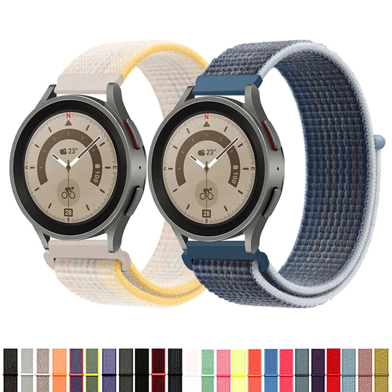 

Ремешок нейлоновый для Samsung Galaxy Watch 4 3 classic 5 Pro active 2/Gear S3, браслет-петля для Huawei watch GT 2 3, 22 мм 20 мм