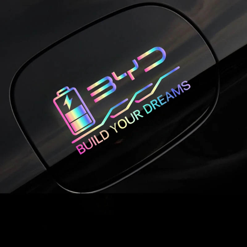 

Лазерная наклейка для BYD Series ATTO 3 YUAN PLUS SEAL 13x7 см, декоративная наклейка с портом для зарядки электрического автомобиля, Новинка