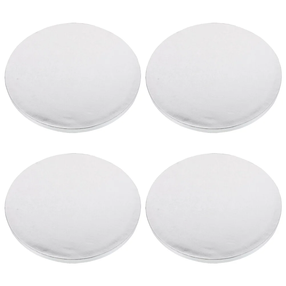 

4 Pcs Rotating Cake Stand Parchment Non-stick Board Display Base Transfer Convenient Moving Plate Aluminum Foil Mover