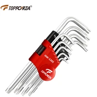 topforza 9pcs torx head allen key set star tip wrench adjustable spanner portable l type flower shape hex wrenches repair tools