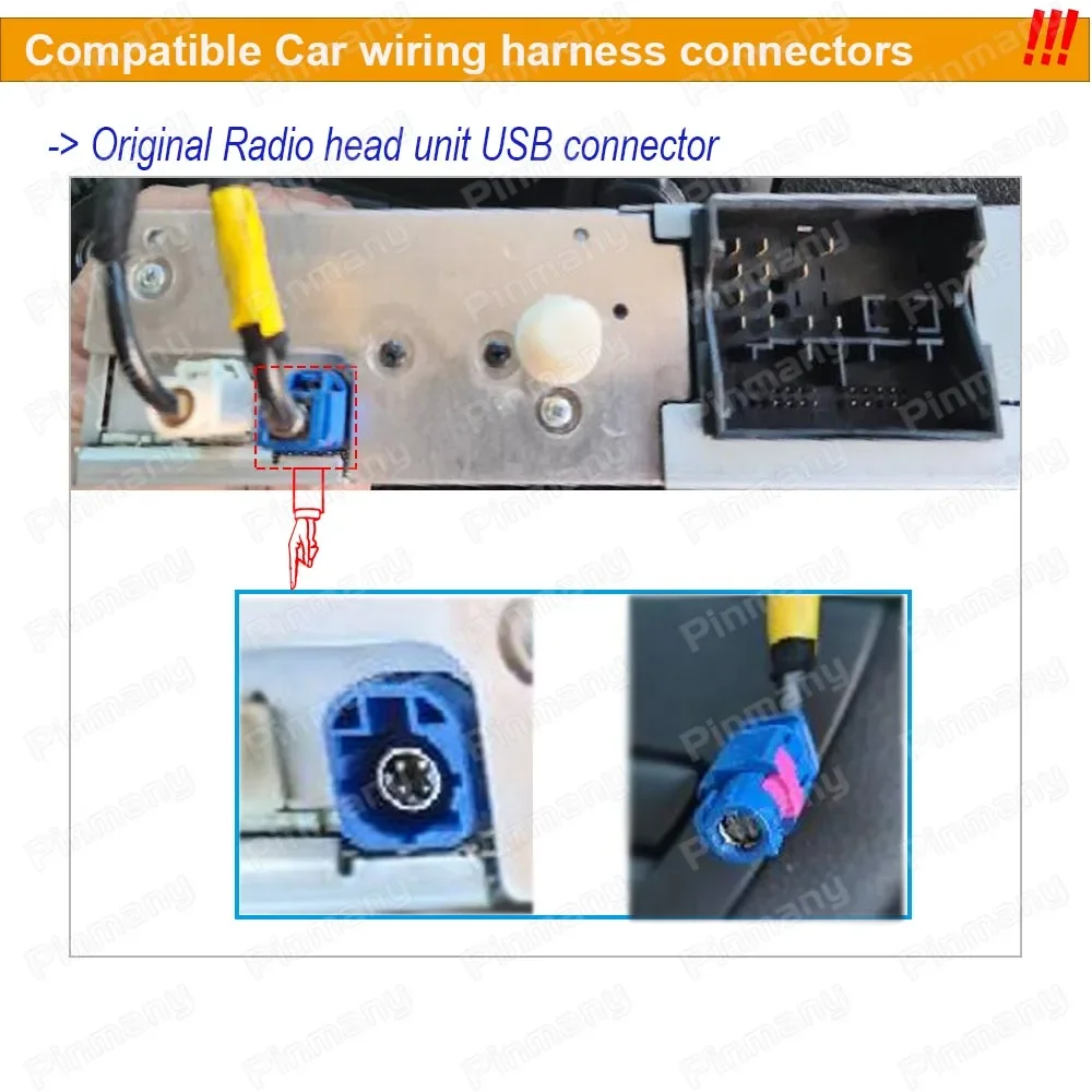 Для Peugeot 308 408 508 VW Jetta Greatwall Power Haval F7 H7 автомобильный радиоразъем PAUC2 4-контактный USB-адаптер жгута проводов (art.: 3920cdf534084) - 3920cdf534084