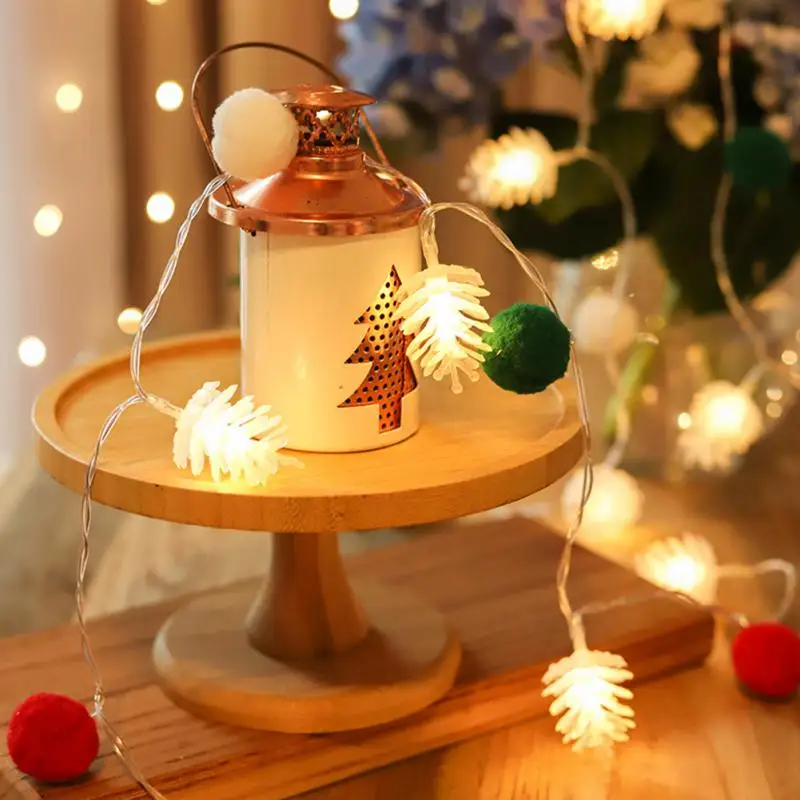 

Led Pine Cone String Lights Garland Fairy Lamp Battery Holiday Indoor Christmas Wedding Decoration Kerst Natal Navidad Noel