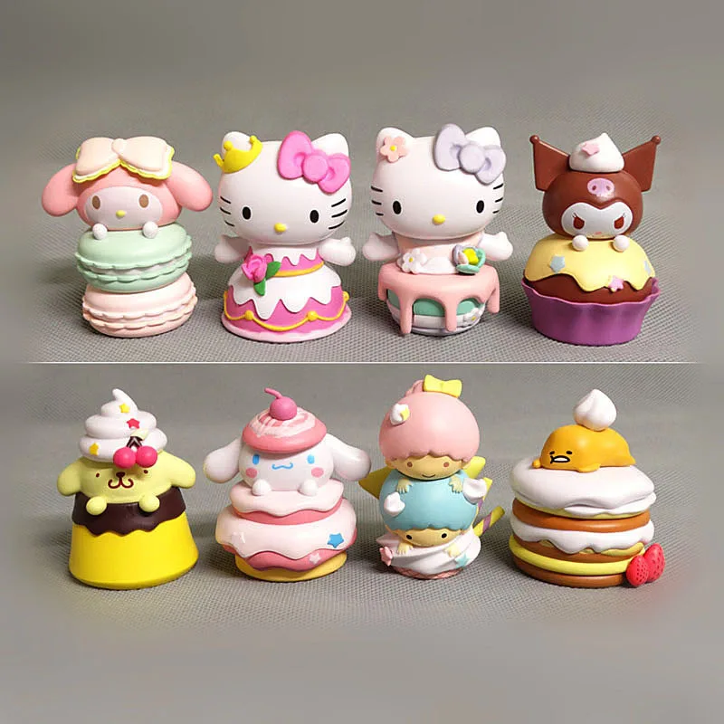 

Женская фигурка Kawaii аниме Cinnamoroll Kuromi, экшн-кукла, десерт, фигурки, декоративные игрушки, подарки на Хэллоуин