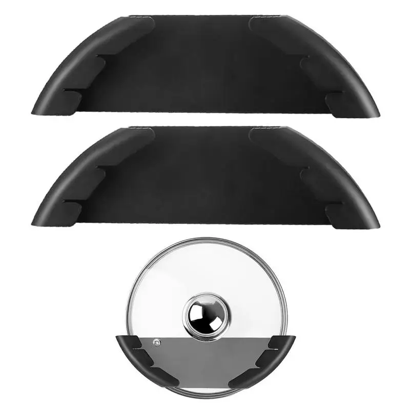 

Pot Lid Organizer Durable Self-Adhesive Lid Storage Rack Adjustable Pot Cover Rack Organizer Household Kitchen Accessories