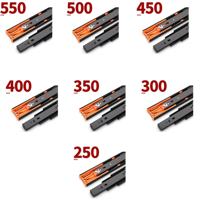 

Drawer Rails Ball Bearing Full Extension Runners Cabinet Drawer Slide Silence Full Extension Heavy Duty Runners