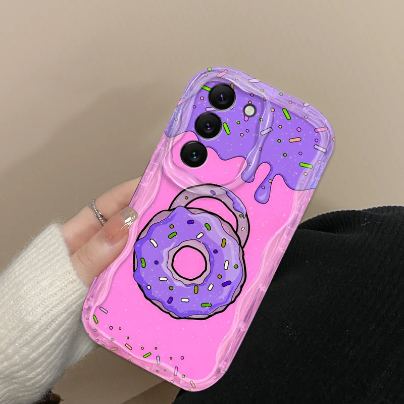 Симпсоны пончики искусство мультфильм для Samsung S24 S23 S21 S20 Ultra Plus FE A73 A72 A71 A51 A31 A05S A05 A04