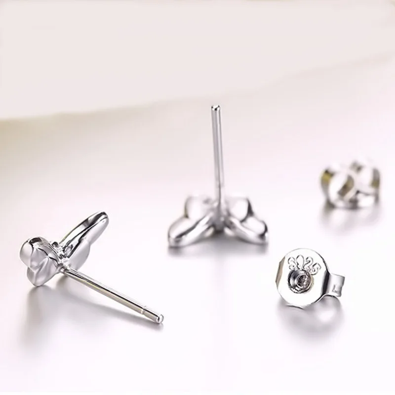 Cute Romantic Butterfly Minimal Stud Earrings For Women Black Epoxy Copper Female Tiny Trendy Earring Piercing Nail Accessories