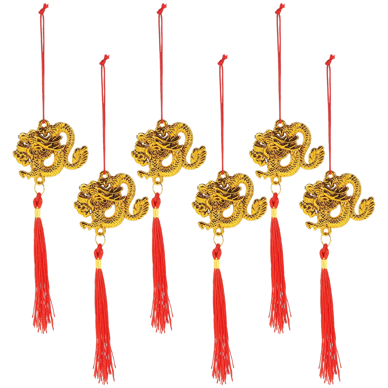 

6 шт., подвесные украшения в виде дракона