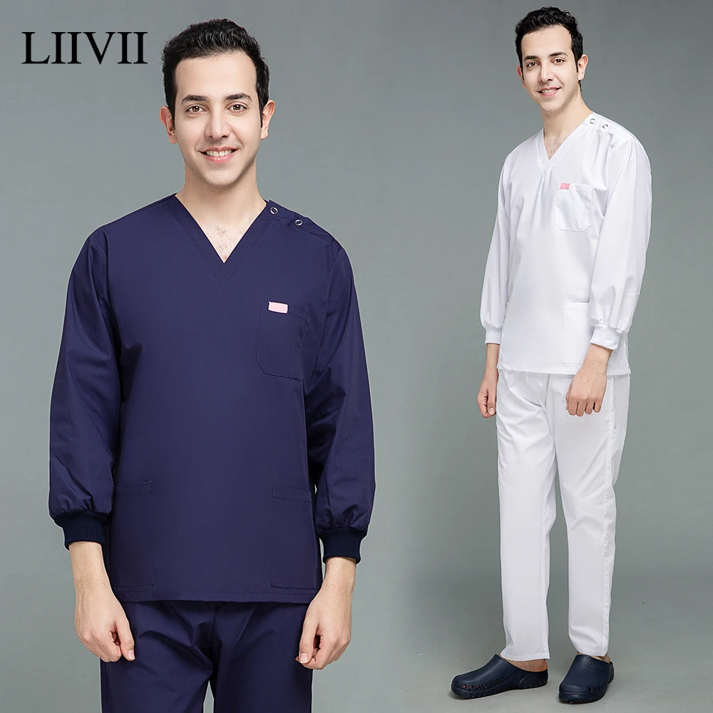 

Lab Nursing Scrub Sets Surgical Uniforms Pet Hospital ‎Nurse Uniform Women Men Label Dental Clinic Scrubs Doctor Nurse Workwear