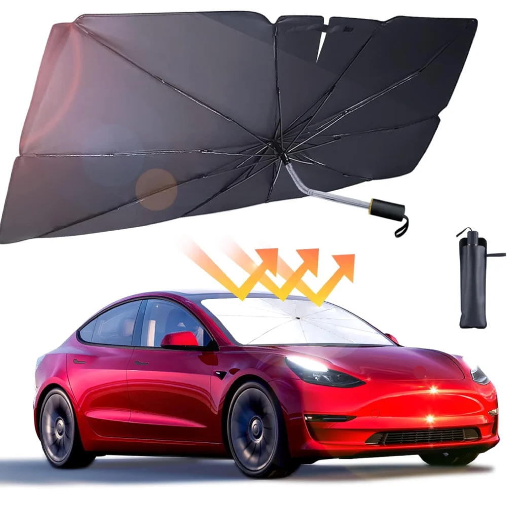 

Солнцезащитный козырек для Tesla Model 3 Model Y, автомобильный зонтик, переднее лобовое стекло, защита от УФ-лучей, защита ветрового стекла, модель 3/Y 2024, аксессуары