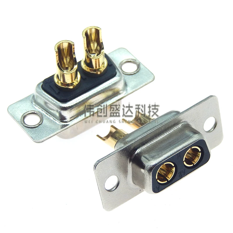 1 шт. 2W2 2V2 30A 2-контактный позолоченный высокотоковый разъем D-SUB (штекергнездо), адаптер для пайки, 2-контактный штекеррозетка, высокая мощность (art.: 3920d4e047dc3) - 3920d4e047dc3