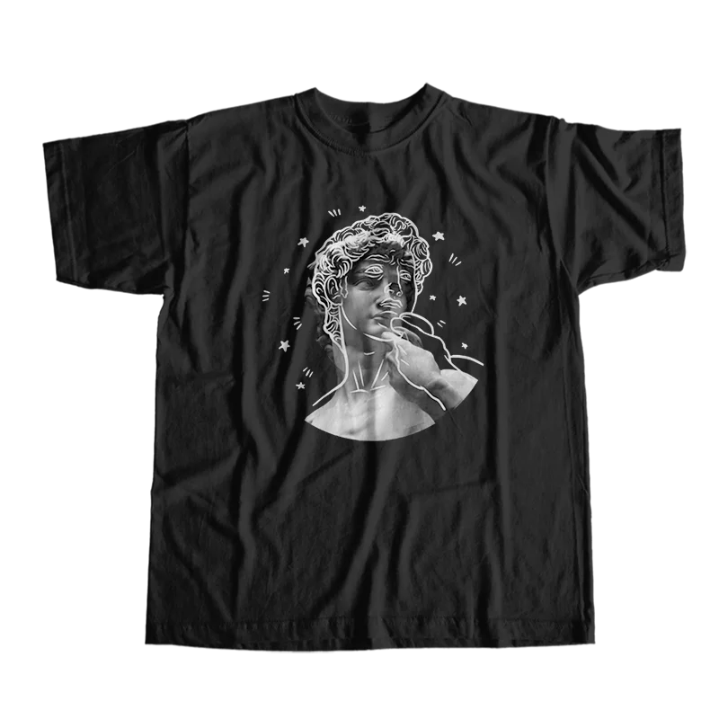 

Футболка мужская свободного покроя с принтом Давида, 100% хлопок