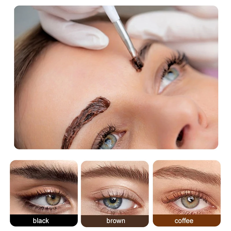 

Professional Series Henna Eyelash Eyebrow Dye Tint 15-minute Fast Tint Easy Dye Gel Eyelash Brown Black Color Tint Cream Kit New