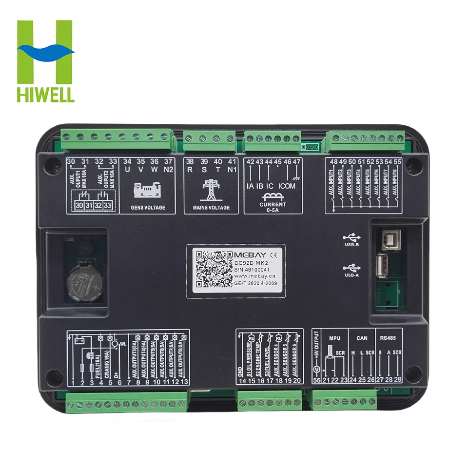 DC92D MKII генераторная установка Mebay контроллер ЖК-дисплей плата управления