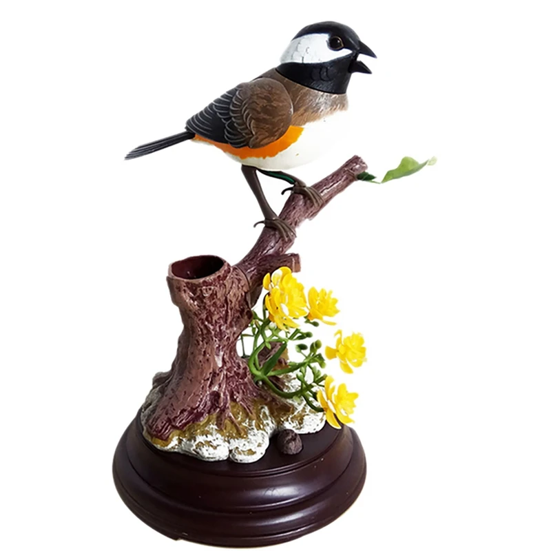 

Birds Toys Simulated Induction Sound Control Voice-Activated Talking Parrots Moving Pets Office Home Decoration