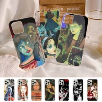 junji ito tomie tees phone case for iphone 11 12 13 mini pro max 8 7 6 6s plus x 5 se 2020 xr xs case shell