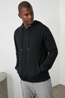 trendyol men s regular fit hooded kangaroo pocket sweatshirt tmnaw20sw0162