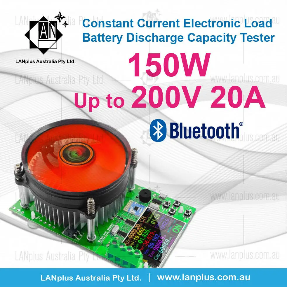 

150W Battery Capacity Tester 20A Discharge Constant Current Electronic Load 200V