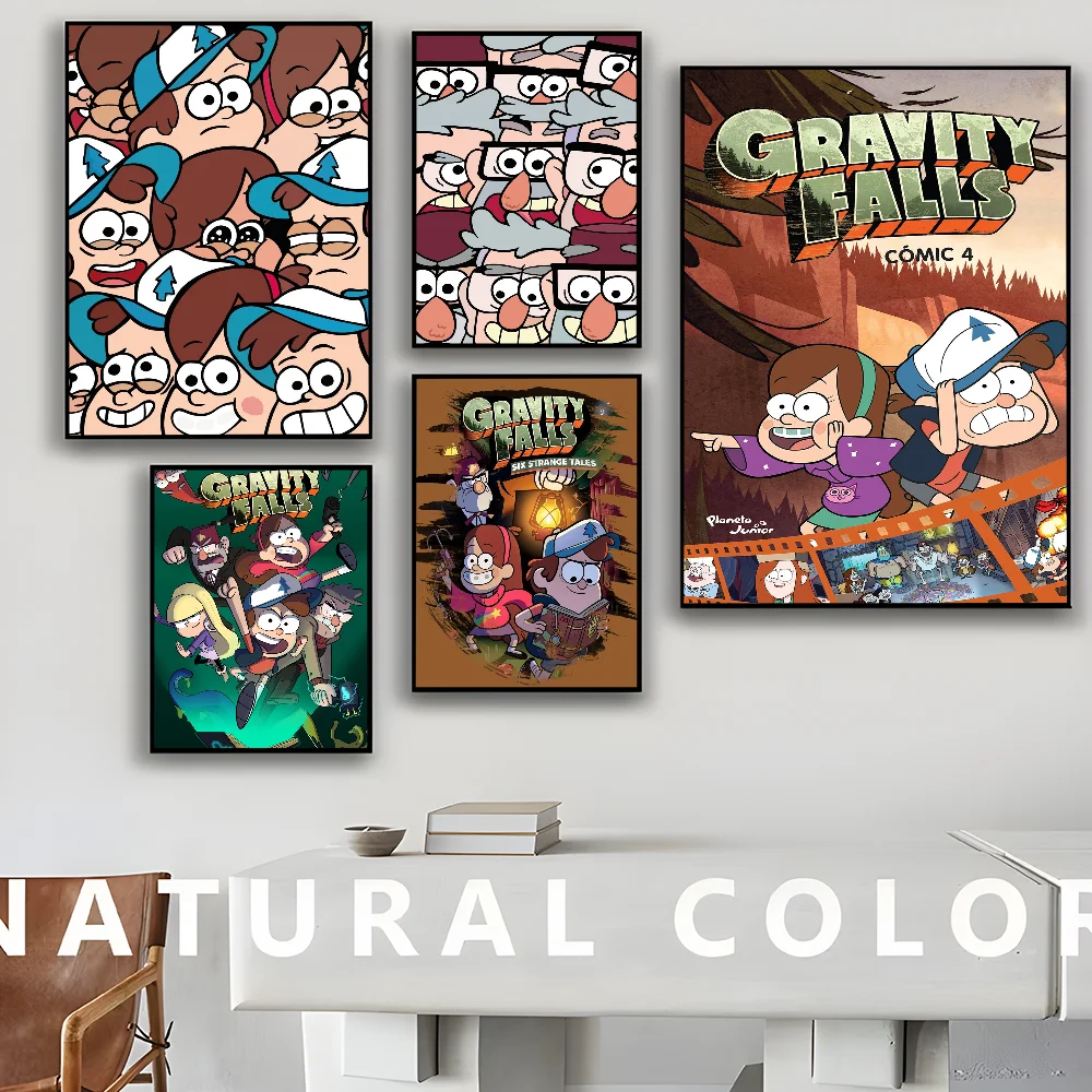 Мультяшный G-Gravity Cute F-Falls самоклеящаяся картина фотообои наклейки для бара кафе