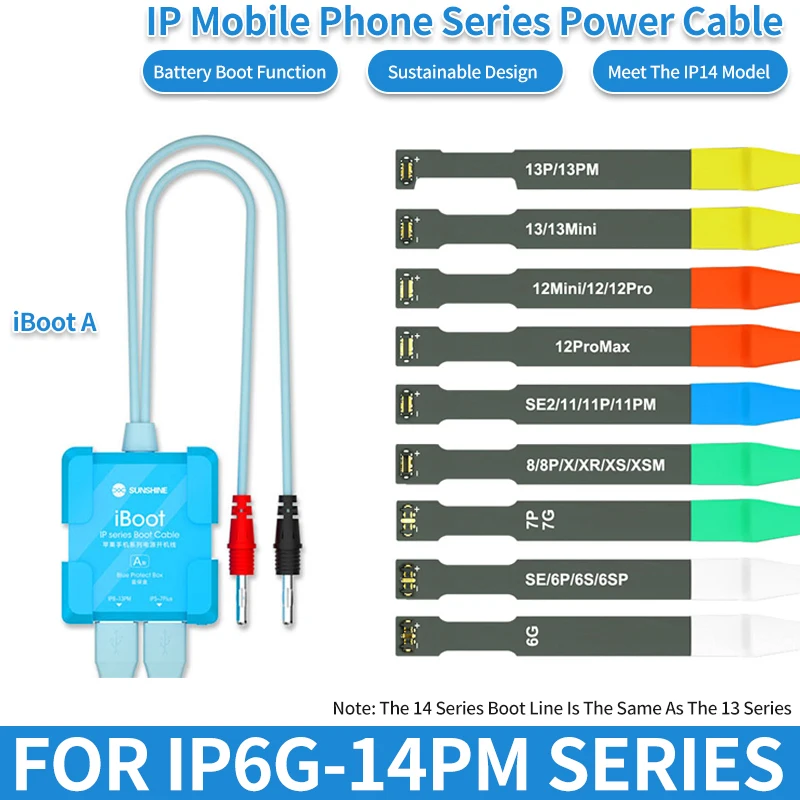 

iPhone Power Supply Cable Sunshine iBOOT Test Flex for iP 6G-14 Pro Max Battery BOOT Control Line Mobile Phone Power Tool Sets