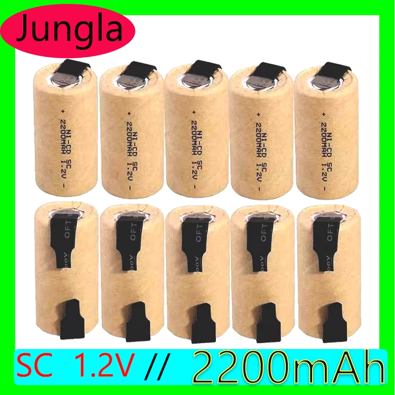 

Free ShippingNiedrigsten Preis 2-20 Stück SC Batterie 1,2 V N Wiederaufladbare 2200mAh Nicd Power Werkzeuge Akkumulator
