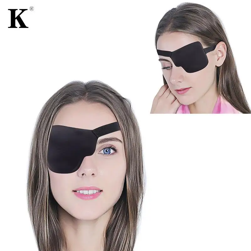 

1PCS Black Single Eye Patch Adjustable 3D Foam Groove Eyeshades For Lazy Eyes Medical Use Concave Eye Patch