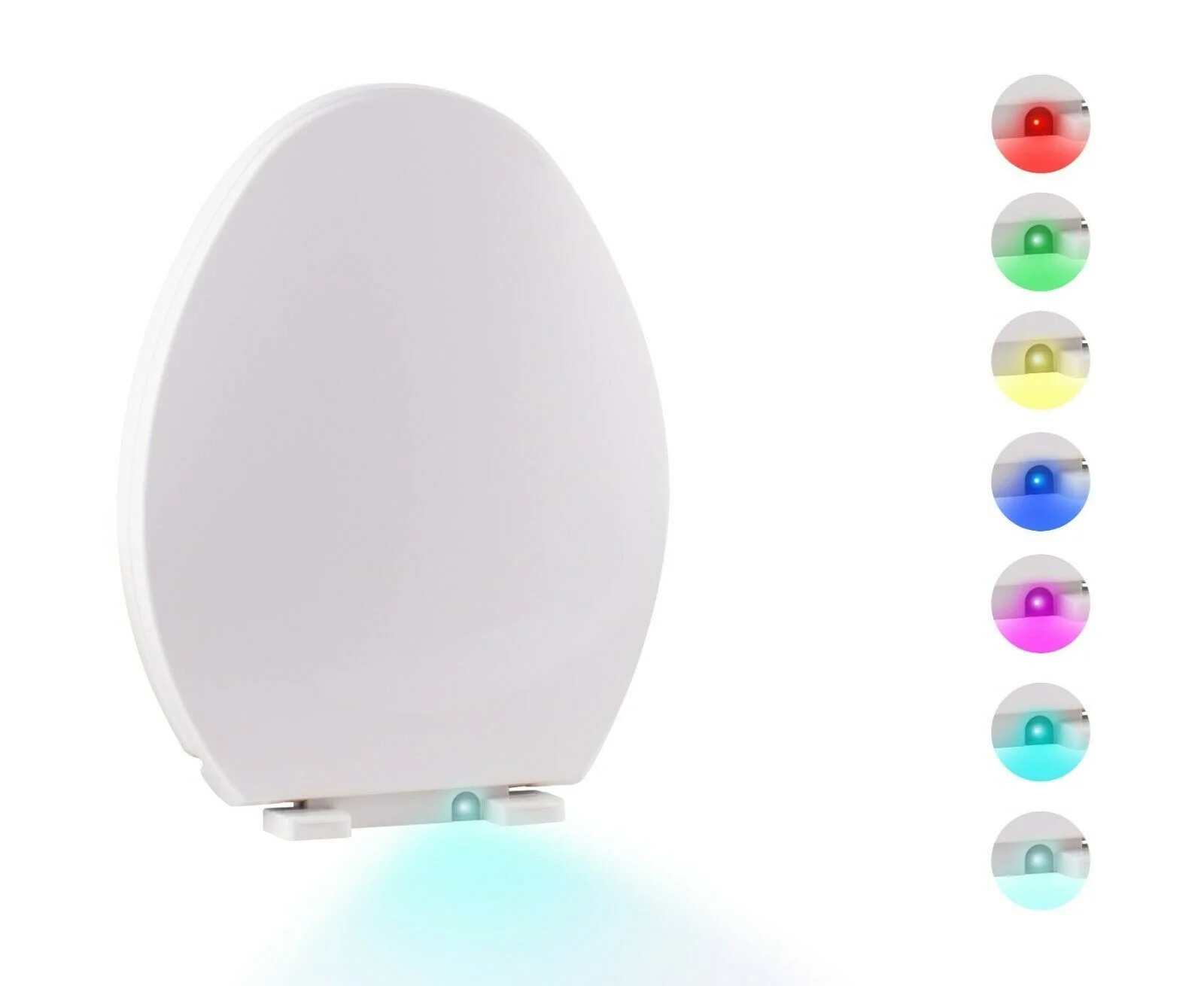 

Hibbent Elongated Toilet Seat with Colorful Night Light- 7 Color Changing LED