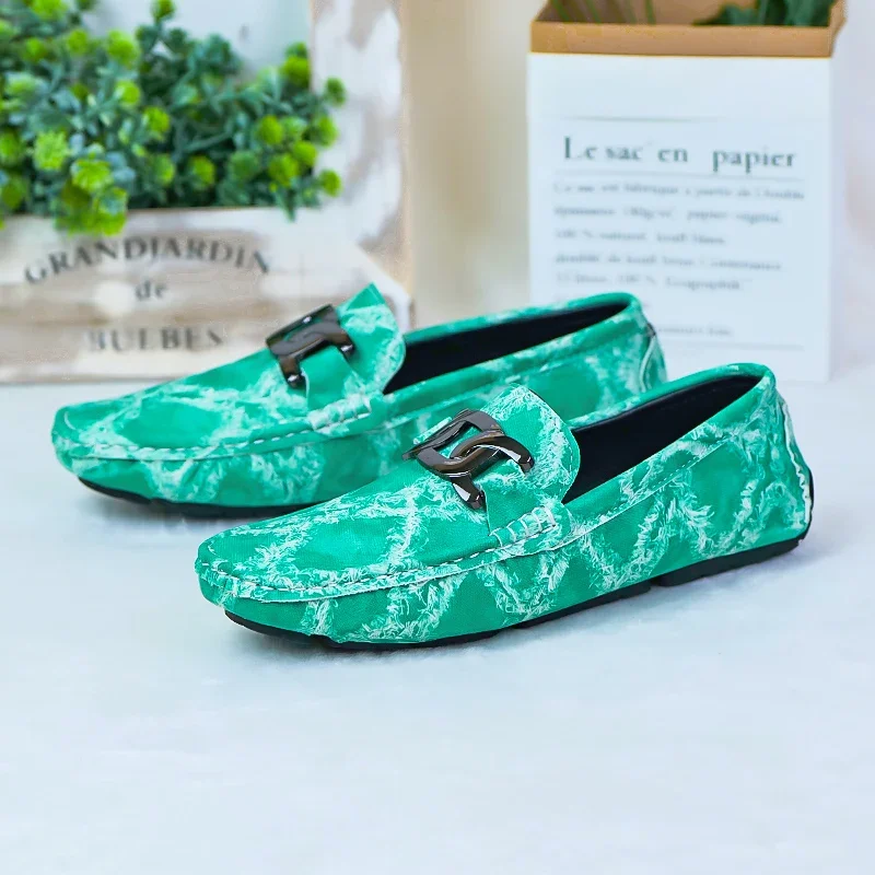 Модные мужские туфли большего размера 38–48 зеленые весенние деловые модельные