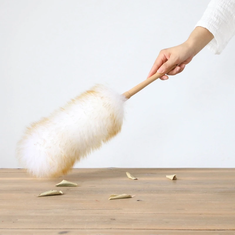 

Dust Brush Beech Handle Wool Dusting Cleaning Brushes Household for Home Bedroom Bed Sofa Car Dust Removal Duster