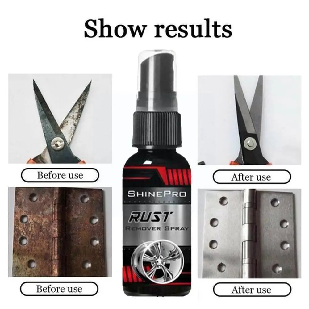 

30ml Wheel Rust Remover Spray Rusts Inhibitor Car Maintenance Metal Hub Cleaning Screw Polish Derusting Remover Agent Spray E6v2
