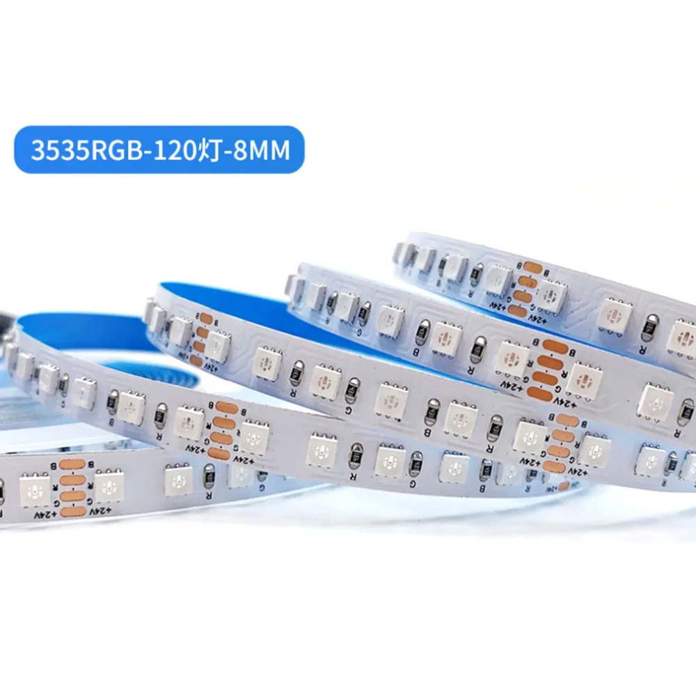 Двухрядная светодиодная лента RGB 2835 12 В 120-240 светодиодов/м 5 м/лот светодиодные