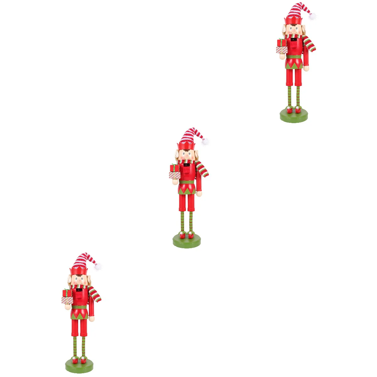 

Nutcracker Christmas Decor Wooden Desktop Soldier Puppet Nutcrackers Figures Decoration Decorative Elf Figurine Traditional