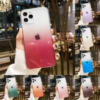 new multiple color transparent phone case for iphone 12 11 13 pro max mini xr xs x 7 8 plus shockproof anti drop non slip cover