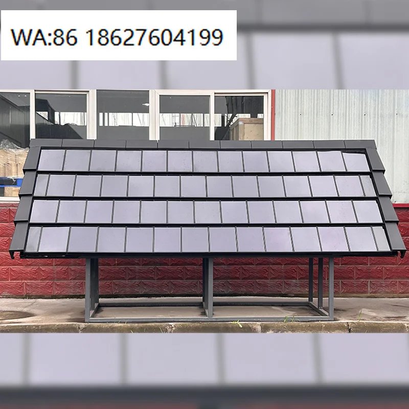 Фото Солнечная фотоэлектрическая плитка для балконов BIPV, CdTe, двойное стекло, 18 Вт, эффективность, 300x400 мм, ячейка 370x480 мм, легкая панель №2