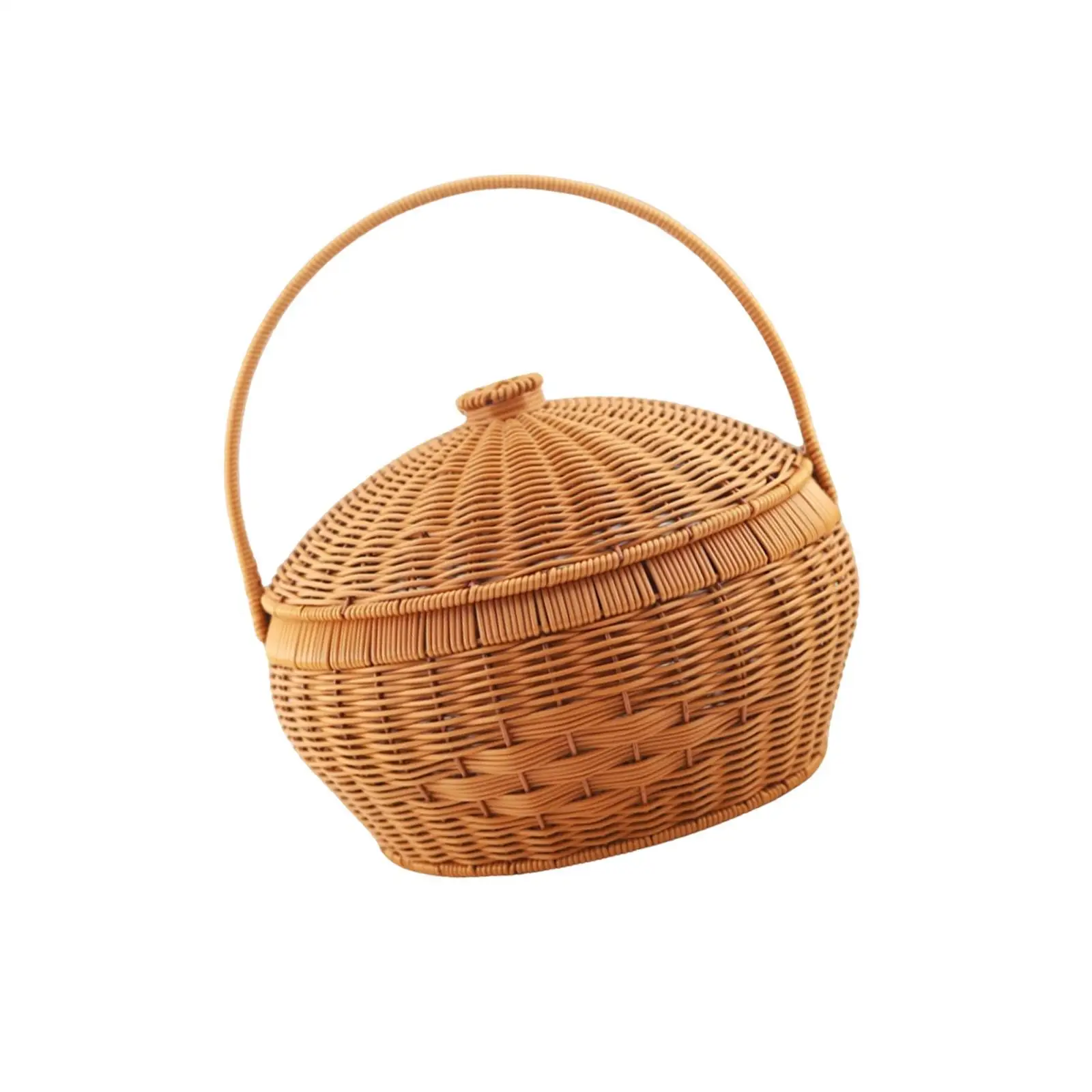 Picnic Basket Shopping Wedding Gathering Food Storage Hamper for Camping Bbqs Home Kitchen Vegetables