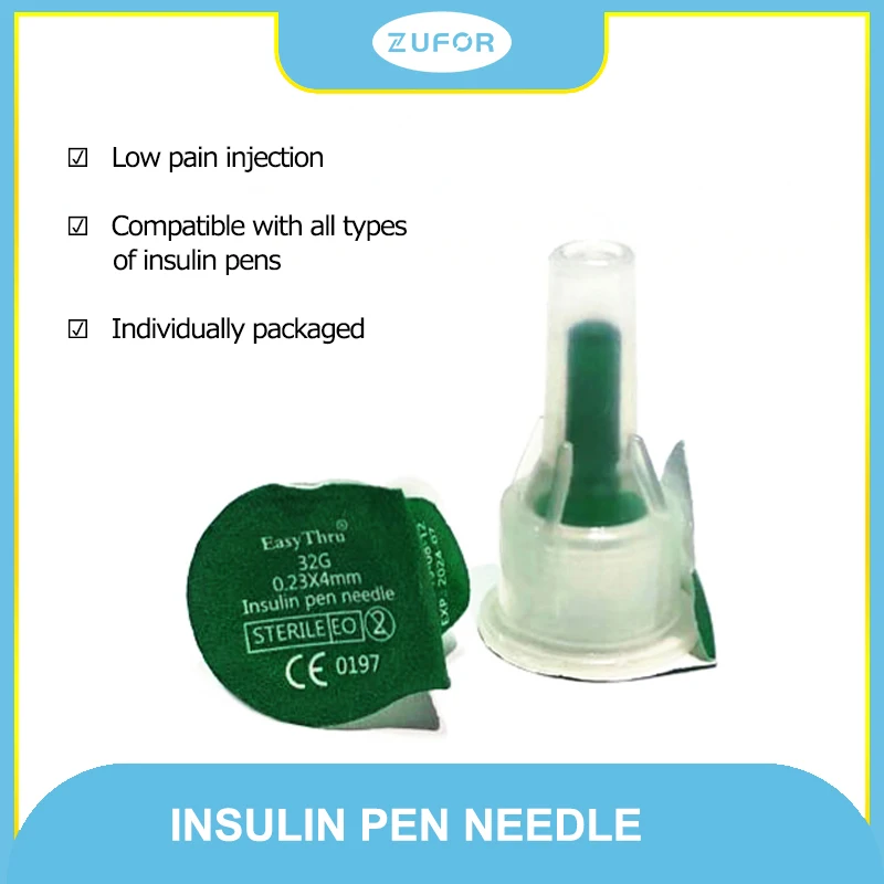 EasyThru insulin pen needle Diabetic pen needle for pain-free injection 32G*4mm 100pcs/ 1box