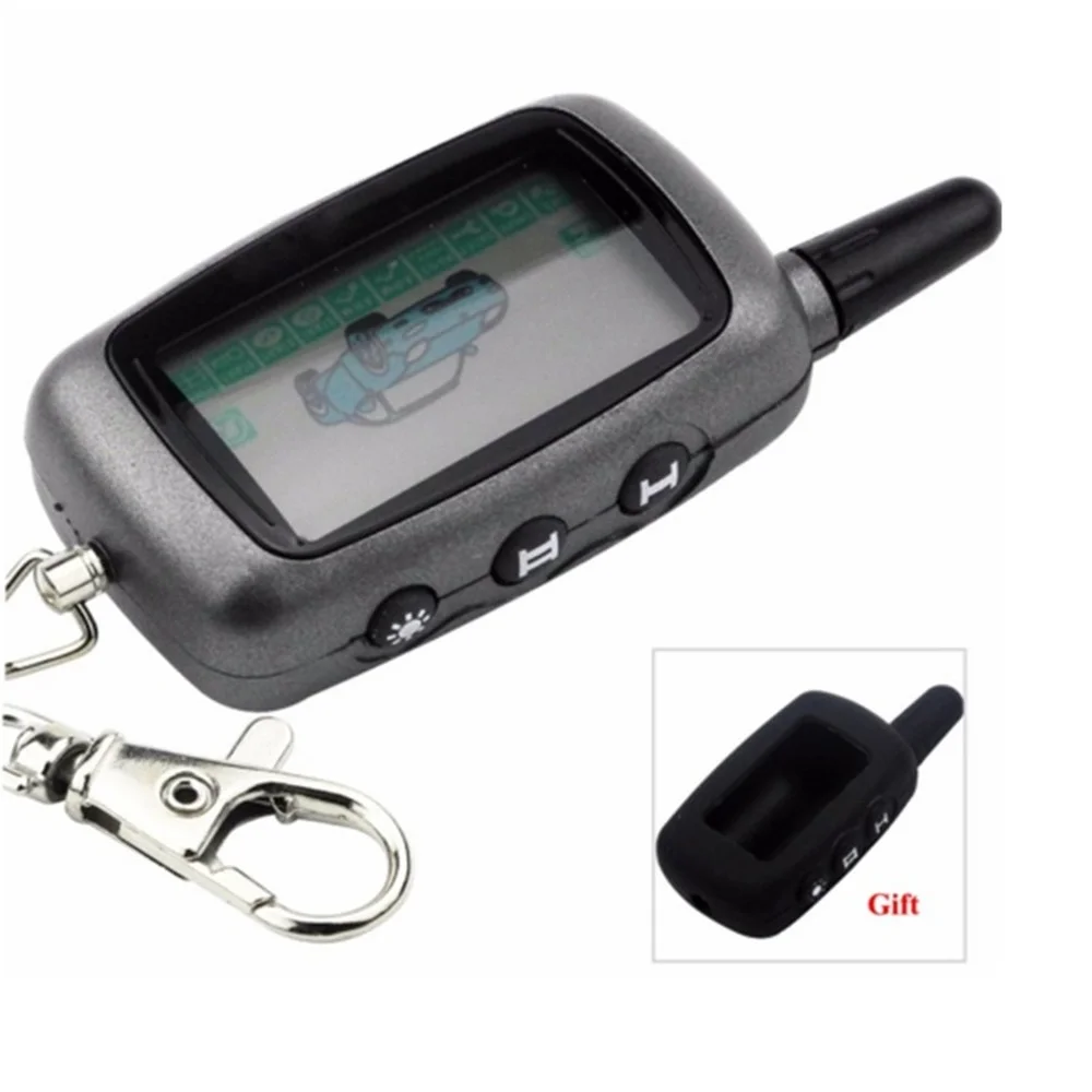 

A9 LCD Remote Controller Keychain For Vehicle Security Two Way Car Alarm StarLine A9 Keychain alarm system for Russian Vehicle