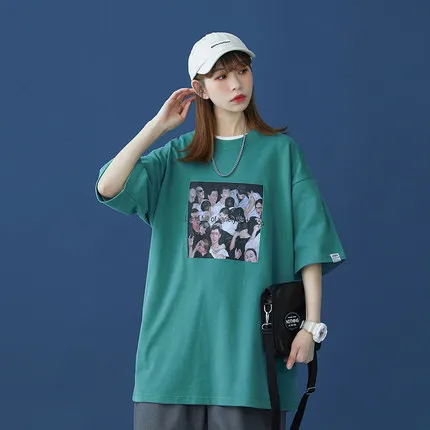 

A Ladies short-sleeved t-shirt summer loose top ins plus size women's clothing 2021 new