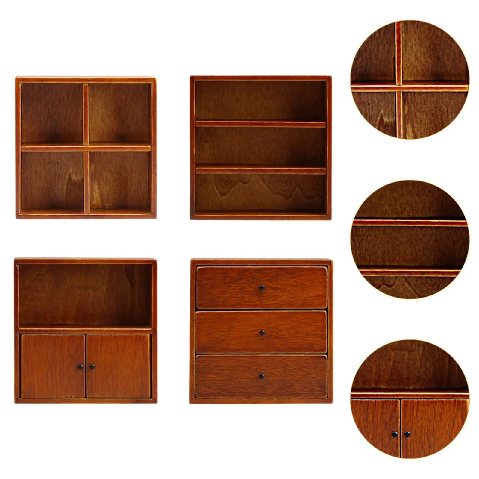 4 шт. шкаф для кукольного домика книжная полка в масштабе 1/12 ролевые игры