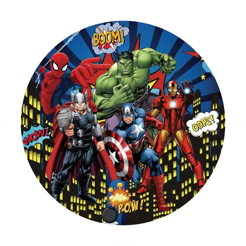 

Disney Hero Circle Background Captain Boy Birthday Party Decoration Banner Round Photography Backdrop Photo Studio Photocall