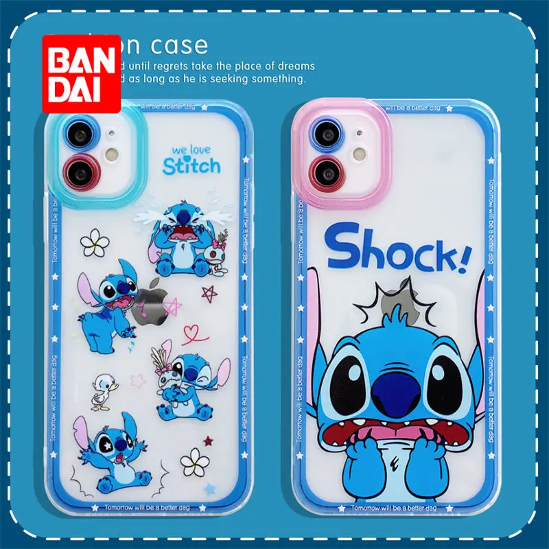 

Bandai Disney Clear Phone Case for iPhone 13 13Pro 12 12Pro 11 Pro X XS Max XR 7 8 Plus Cartoon Phone Back Cover Kawaii Fundas