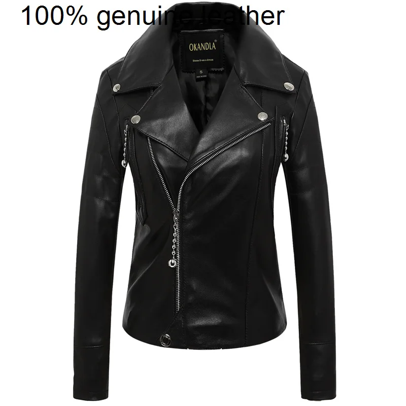 genuine Wholesales.Black women High quality jacket.street sheepskin coat.short soft leather jacket,cool