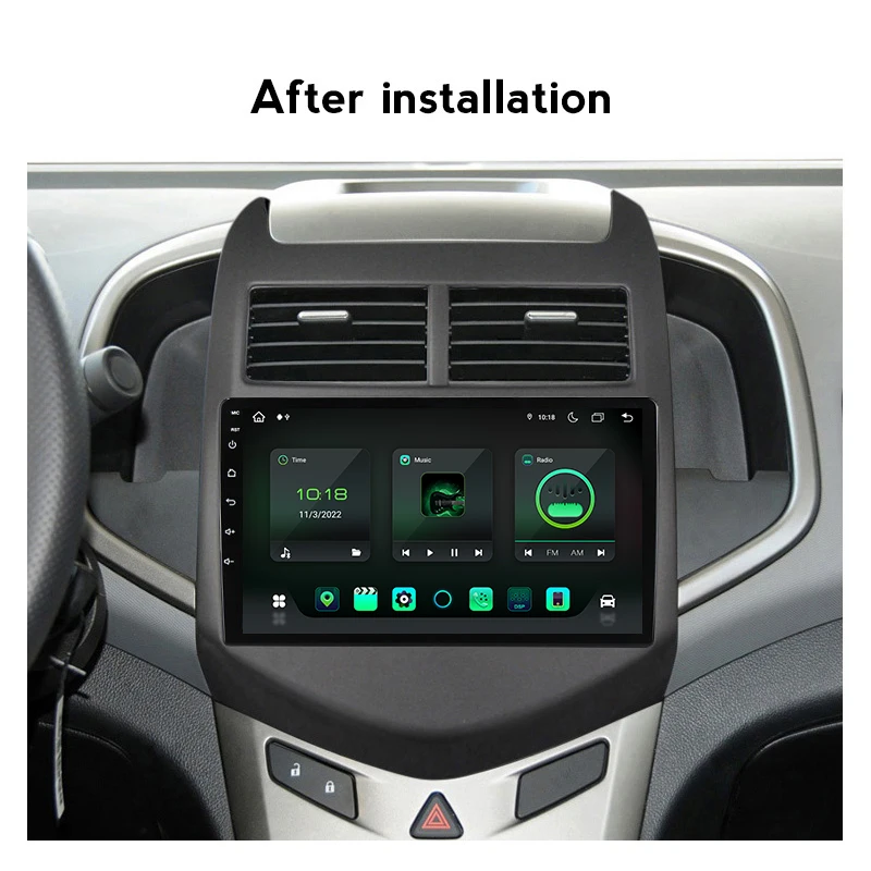 Автомагнитола 2DIN 8 + 128 ГГц Android 11 для Chevrolet Aveo 2 Sonic T300 2011-2015 GPS-навигация Wi-Fi BT Carplay RDS -