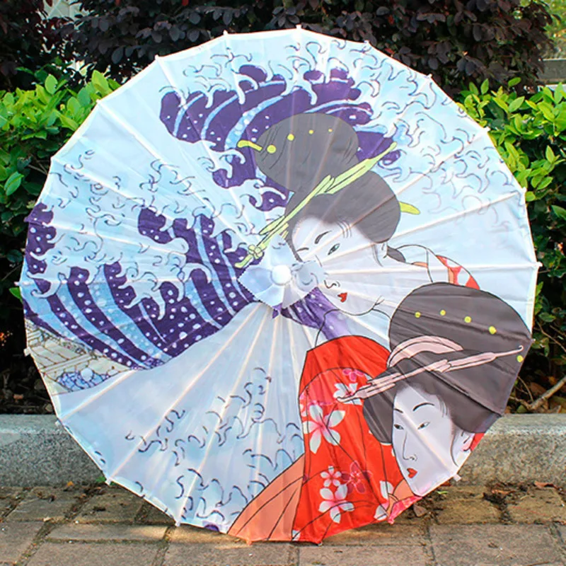 

Japanese Chinese style rainproof oil paper umbrella and wind lady Japanese cuisine ceiling decorative umbrella