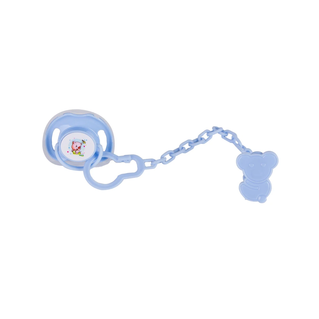 

Baby Pacifier Cartoon Silicone Teething Toy Teether Infant Soother with Clip Chain