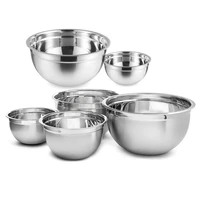 set of 6 stainless steel mixing bowls non slip nesting whisking salad bowls set mixing bowls for cooking baking storage