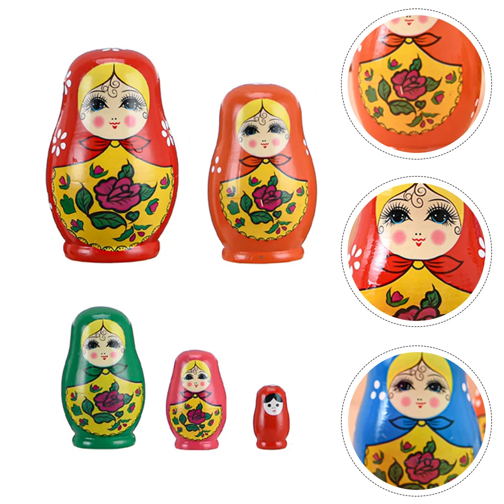 

Пятислойная Матрешка, русский Штабелируемый подарок, деревянные игрушки, куклы, деревянные детские куклы