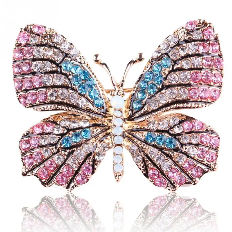 

Модные броши Karopel в форме бабочки для женщин, идеальные Стразы, бриллиантовые булавки, броши в подарок на Рождество