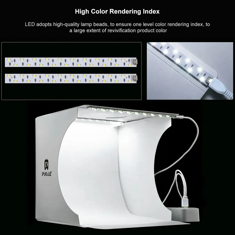20 см LED Light Box ing Cube для фотографии Photo Studio + 6 фонов | Электроника