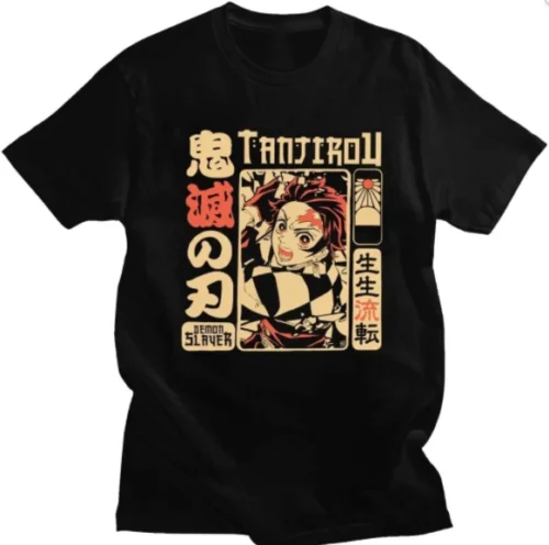 

Demon slayer T shirt Anime shirt ANIME new black T shirt all size for